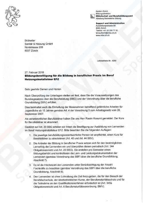 Bestätigung öffnen